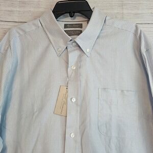 Daniel Cremieux Signature Canclini XXL Windsurf Blue Stripe Dress Shirt NWT L976